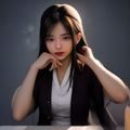 美女裸照内容导航主编林晓雯的专业形象照，短发，面带微笑，背景为办公室环境